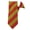 Gold Red, variant on Men's 1-Inch Stripes School College Woven Pre-Tied Clip-On Neck Tie - Gold Black