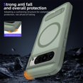 thumbnail image 5 of ELEHOLD for Google Pixel 8 Case,Compatible with Mag Safe Accessory,Magnetic Heavy Duty Drop Protection Invisible Kickstand Rugged Military-Grade Protective Phone Case ,Green, 5 of 7