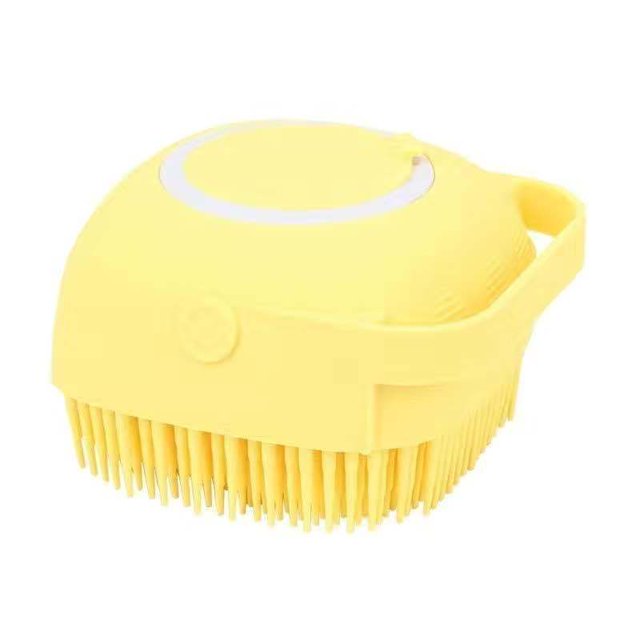 Cepillo de baño de silicona para el cuerpo, exfoliante, ducha, masajeador de cerdas suaves con dispensador de jabón de relleno para masaje de lavado corporal Xemadio HMJM131-2
