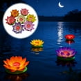 thumbnail image 2 of Serenity Glow EVA Lotus Wishing Lamp, Artificial Floating Flower Candle Light, Waterproof Luminous LED for Rivers & Ponds, Festival & Prayer Decoration, 4.49 Inch, 2 of 7