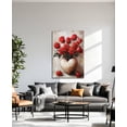 thumbnail image 3 of Flower Canvas Art Flower Picture Bathroom Wall Decor Fraemd Floral Painting Vintage Artwork for Living Room Office Home Decoration Gallery Wrapped Ready to Hang(Flower-3,12.00"x18.00"), 3 of 6