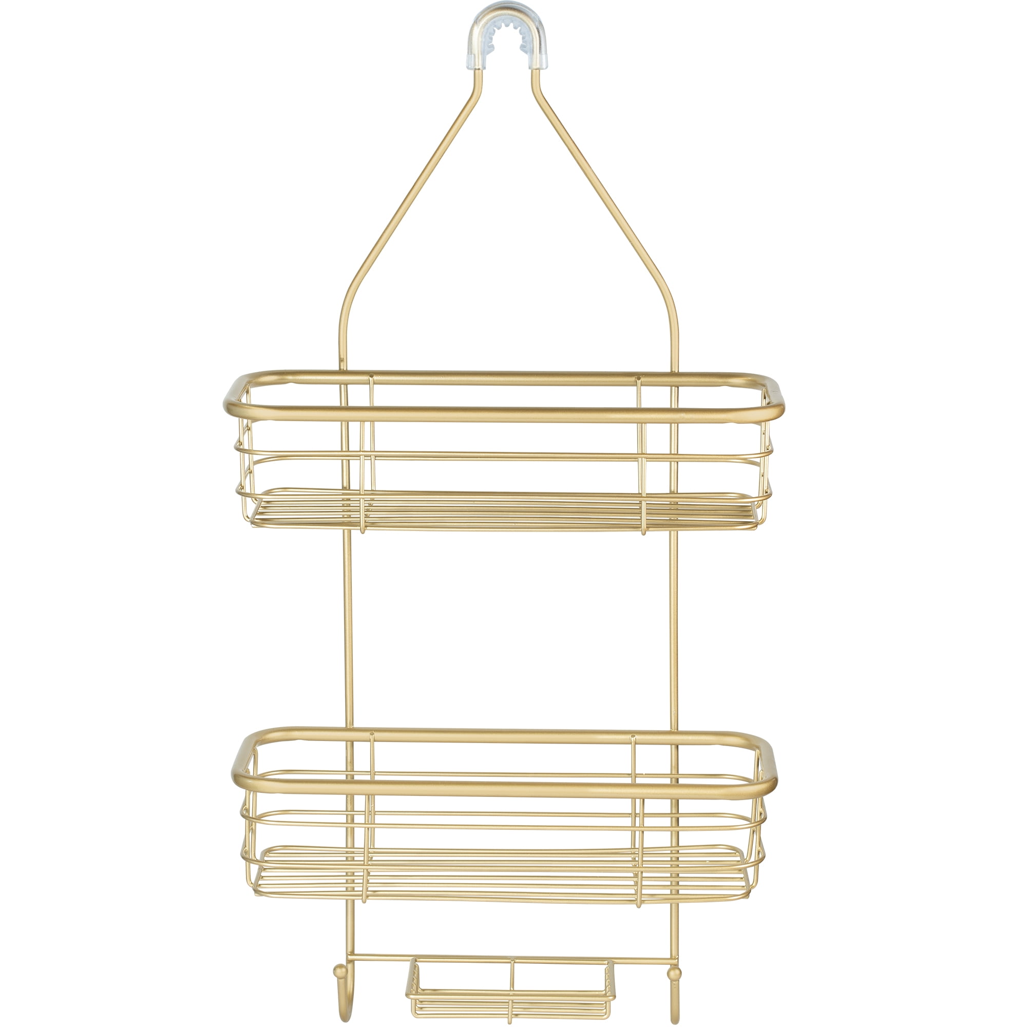 Moorefield 3-Tier Hanging Shower Caddy with Suction Cups, Non-Slip Neck, Bathroom Organizer, Gold