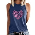 thumbnail image 1 of Pisexur T-Shirt pour Femmes contre le Cancer du Sein Sans Manches à Col Rond, Lutte contre le Ruban Rose, Sensibilisation au Cancer du Sein, Débardeur Dos Nageur, 1 of 5