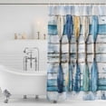 thumbnail image 4 of Lake Paddle Striped Waterproof Fabric Shower Curtain,Watercolor Vintage Wood Grain Waterproof Fabric Shower Curtain for Bathroom Curtains Bathtubs Hotel Shower Curtains with 12 Hooks Small 36x72in, 4 of 8