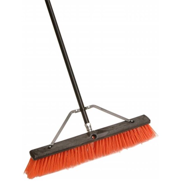 24 in. Assembled Indoor & Outdoor Push Broom W60 in. Met