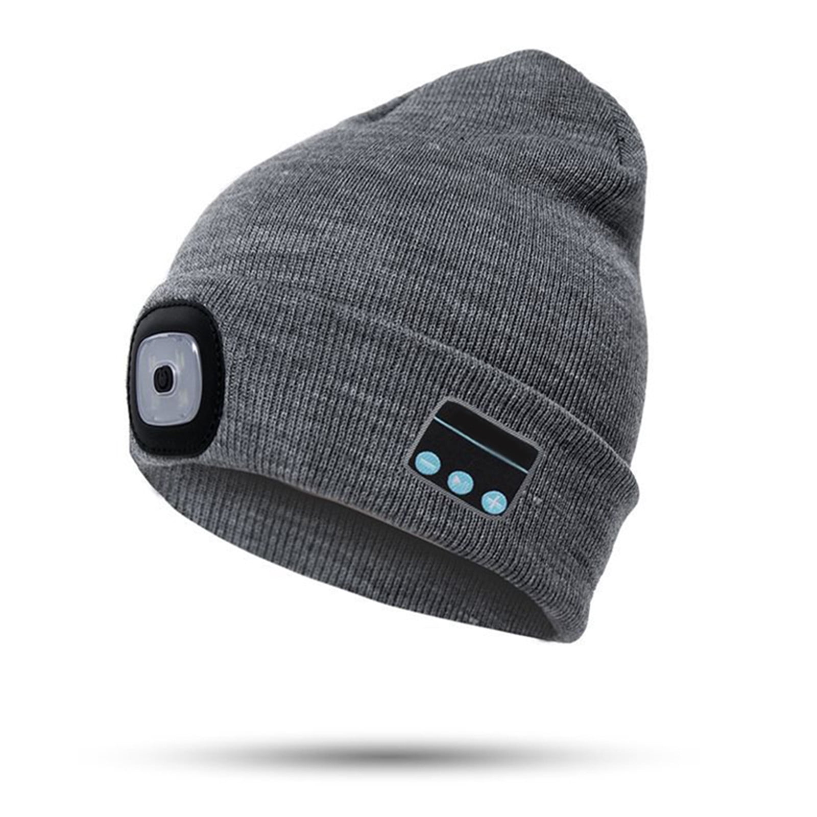 Bluetooth Beanie Hat With Led Headlight 