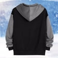 thumbnail image 4 of Tisuna Mens Color Block Zip Up Drawstring Hoodies Casual Long Sleeve Outerwear Jackets Warm Hooded Sweatshirts For Sportswear, 4 of 7