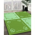 thumbnail image 3 of Ahgly Company Machine Washable Indoor Rectangle Transitional Jade Green Area Rugs, 5' x 7', 3 of 7