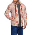 thumbnail image 2 of Kdxio Strawberry Print Men Hoodies Casual Hoodies for Men with Zip Pockets Full Zip Long Sleeve Sweatshirt Sports Hooded Jacket-X-Large, 2 of 5