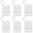 thumbnail image 1 of 6Pcs Transfert de Chaleur Sublimation Blanc Porte-Clés pour Fête des Mères Fête des Pères, 1 of 7