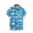 thumbnail image 6 of UVEASISHA Mens Untucked Hawaiian Shirts Short Sleeve Wrinkle Free Beach Shirt Big and Tall Casual Button Down Shirts for Men Dad Birthday Gifts Yellow L, 6 of 6