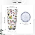 thumbnail image 4 of Salouo Cartoon Wild Animals Print 20oz Tumbler with Lid,Stainless Steel Vacuum Insulated Tumbler Durable Insulated Coffee Mug Thermal Cup with Splash Proof Sliding Lid-Straw Three-piece Set, 4 of 8
