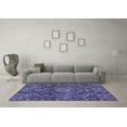 thumbnail image 3 of Ahgly Company Indoor Square Persian Blue Traditional Area Rugs, 7' Square, 3 of 4