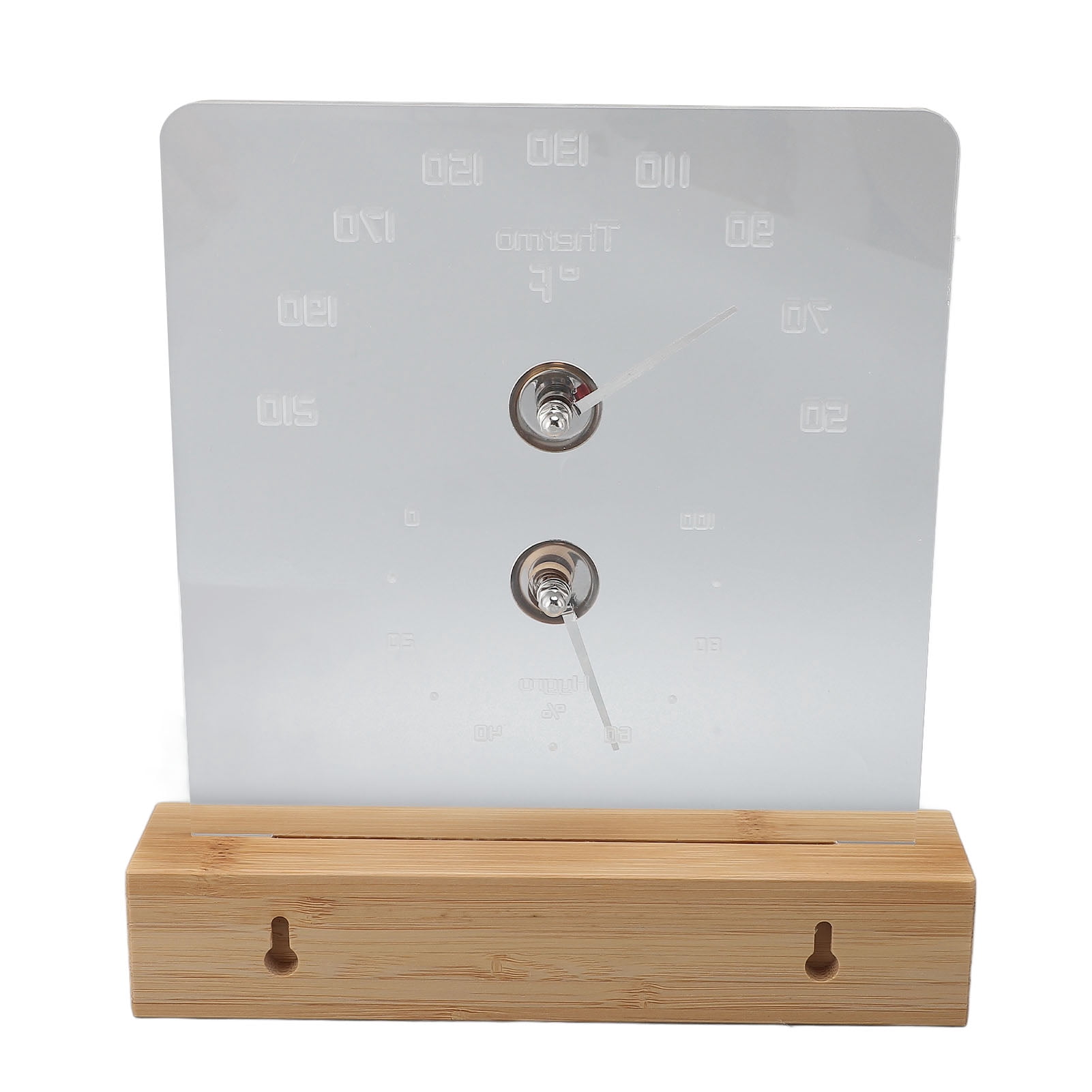 NFTIGB RGB 2-in-1 Sauna Thermometer Hygrometer with Wood Base & Ambient Light, Indoor Freestanding or Wall Mountable Temperature Humidity Monitor, 50-210F / 10-99C, 9.06 inches / 23 cm