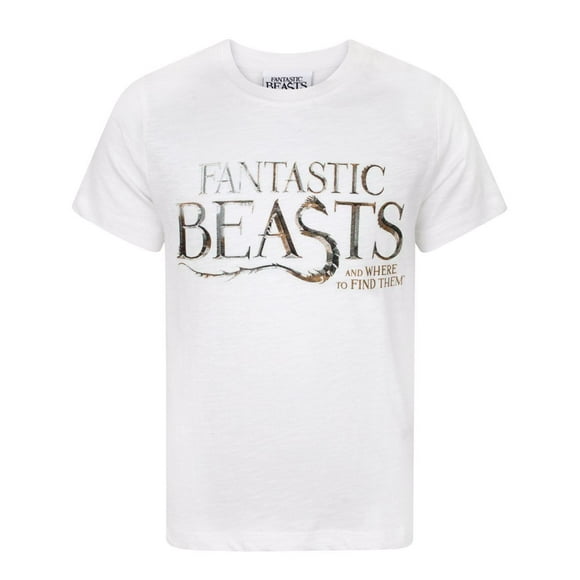 Fantastic Beasts And Where To Find Them Boys White Short Sleeved T-Shirt