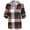 Brown, variant on Tshirts for Women Casual Long Sleeve Plaid Shirt Slim Jacke Tops for Women Trendy Brown S
