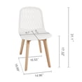 thumbnail image 3 of Mid Century Modern PP dining chair with Wooden Legs , kitchen & Dining Room Chairs Assemble Easily, kitchen chairs for Kitchen Dining Room & Living Room., 3 of 7