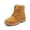 Yellow, variant on Women Lace Up Knit Cuff Combat Style Boots, Low Block Heel Anti Slip Casual Outdoor Short Booties