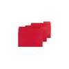 Smead 11983 SuperTab Colored File Folders, 1/3 Cut, Letter, Red, 100/Box