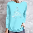 thumbnail image 2 of Ladies Fashion Casual Christmas Print Round Neck Loose Long Sleeve Top, 2 of 5