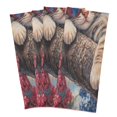 thumbnail image 2 of Wobogo 4th Of July Cat Kitchen Towel 6 Piece Large Cotton Dishcloth Premium Absorbency Set with Hanging Loop, 2 of 7