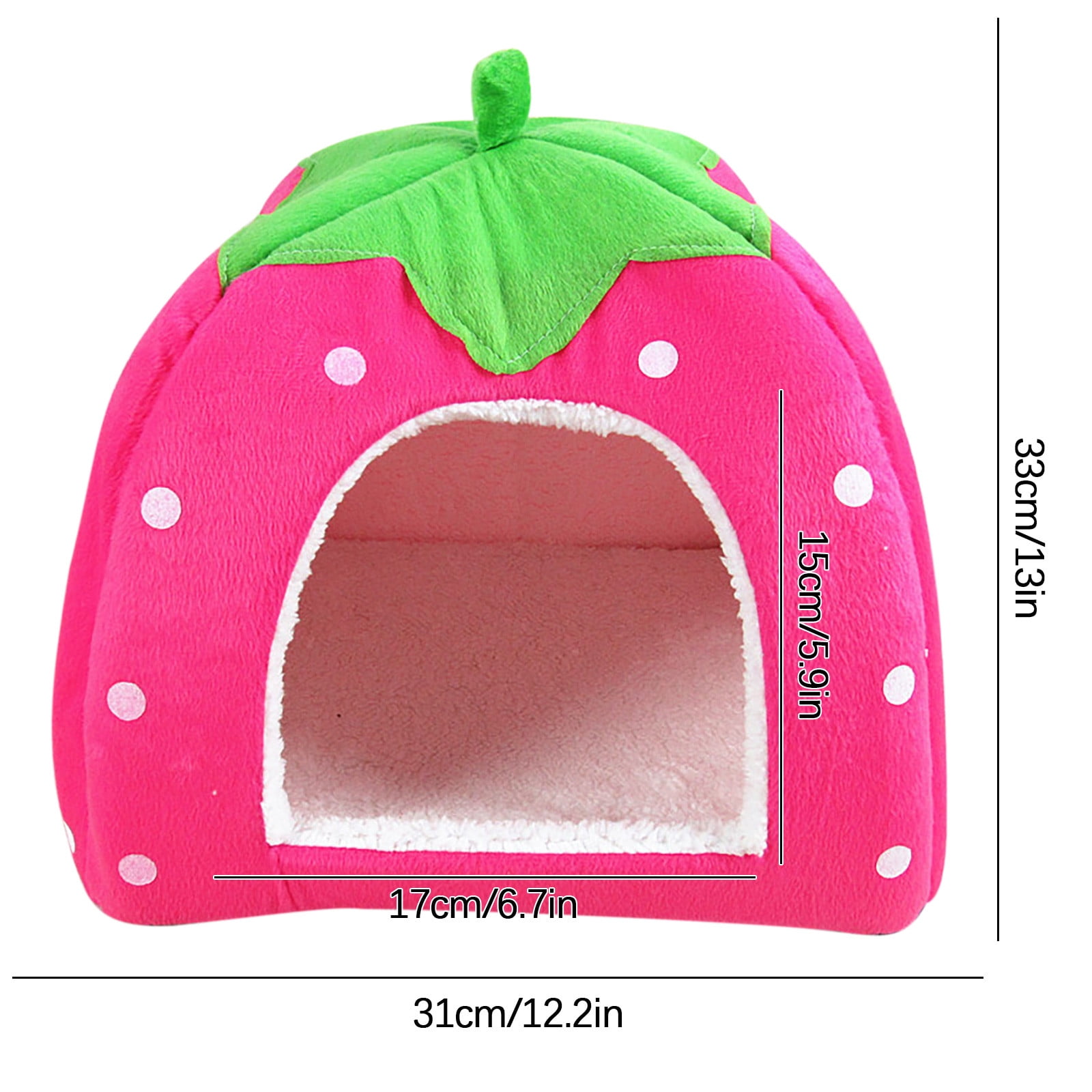 Qiopertar Winter Cat House, Heated Indoor Pet Bed for Cats, Foldable Warm Shelter for Stray Cats, Insulated Outdoor Winter House for Small Dogs Cats in Garage Porch Barn, Pink