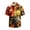 0-Green414, variant on Kiijoy Boys Halloween Hippie Style Shirt Short Sleeve Button Up Shirt, Sizes 4-14