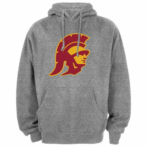 USC Trojans Adult NCAA Trojan Head Hooded Sweatshirt - Gray - Walmart ...