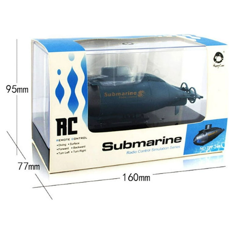 Mini RC Submarine Military Model 6CH Electronic Boat Ship Water Toy Waterproof for Swimming Pool Fish Tank Kids Gift