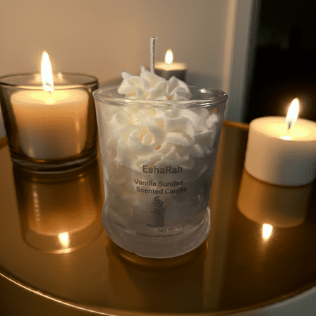 Vanilla sundae scented candle