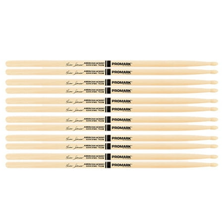 6 PACK ProMark Elvin Jones Jazz Wood Tip Hickory Drumsticks TXJZW-6