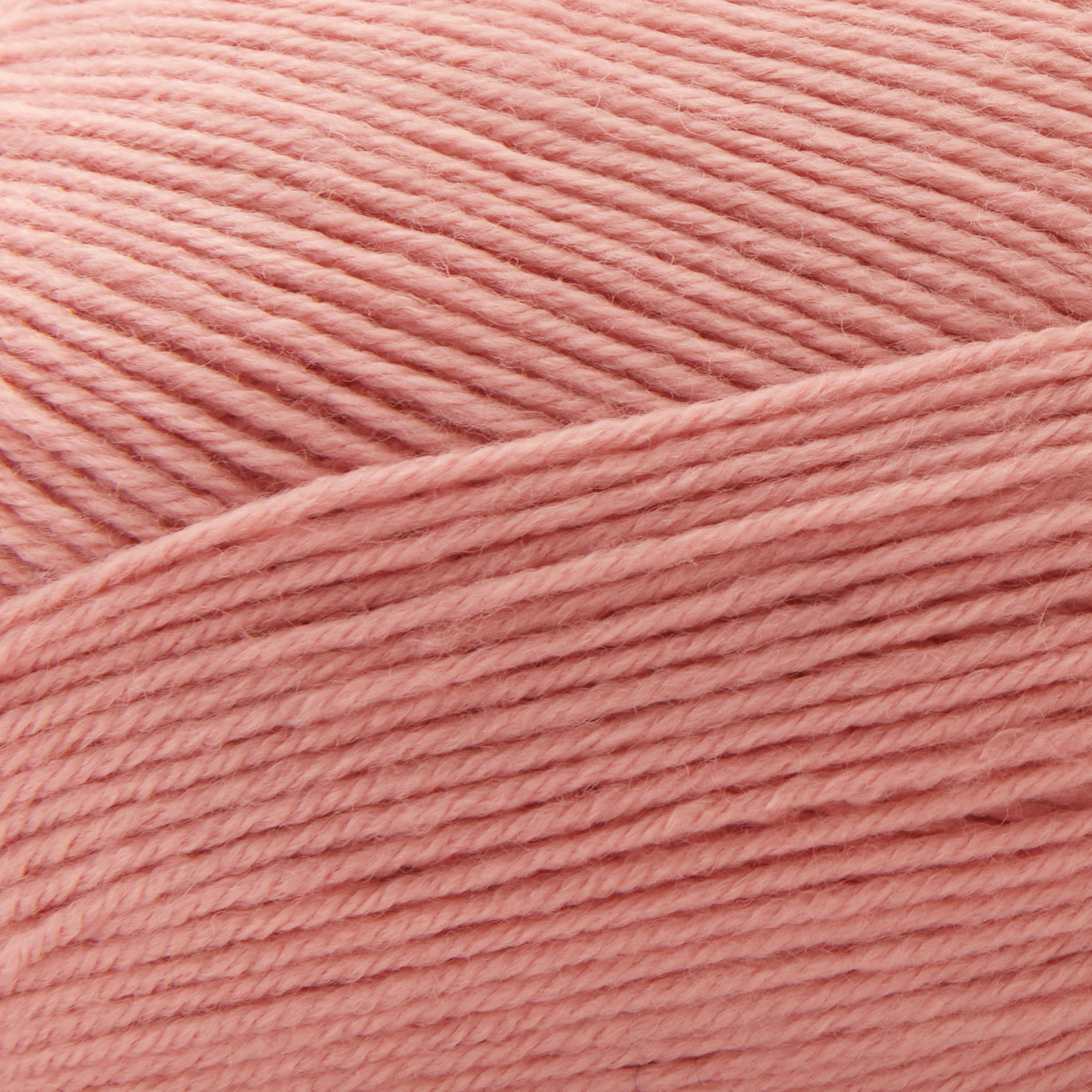 Loops & Threads Bridal Rose Luxe Merino Solid Yarn - Light Weight Yarn for Knitting, Crochet, Weaving, Arts & Crafts, 15 Pack