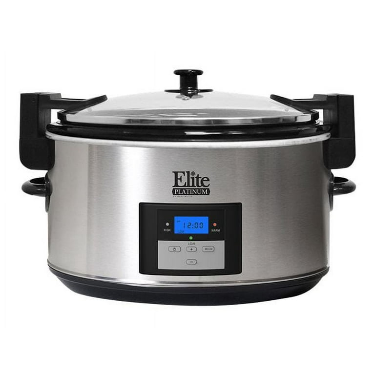 Elite Cuisine 1.5-Quart Mini Slow Cooker in Stanless Steel
