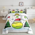 thumbnail image 2 of Homewish Tennis Ball Lovers Full Size Comforter Sets,Cute Cartoon Christmas Tree Bedding Comforter Set,Colorful Xmas Ball Bedding Sets For Boys Teen,Microfiber Bedroom Decor Reversible,3pcs, 2 of 8