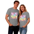 thumbnail image 6 of Mens T-shirts Short Sleeve Easter Graphic T Shirts Couples Funny Vacation Matching Soft Casual Unisex Tees Grey M, 6 of 6