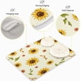 thumbnail image 4 of SKYSONIC Absorbent Dish Drying Mat Sunflowers With Leaf Kitchen Counter Mat Protector,Reversible,Extra Large 24 x 18 Inches, 4 of 7