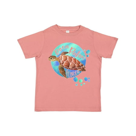 

Inktastic Boca Raton Florida Swimming Sea Turtle with Bubbles Gift Toddler Boy or Toddler Girl T-Shirt