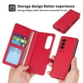 thumbnail image 6 of Dteck Case for Samsung Galaxy Z Fold 3 5G (2021),Luxury Business Leather Magnetic Card Holder Wallet Case with S-Pen Holder Pocket Hybrid PC Protective Kickstand Cover,Red, 6 of 13