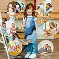 thumbnail image 6 of Light Blue Marble Flow Pattern Kids Aprons for Girls and Boys,Adjustable Neck Strap Toddler Aprons for Kids Cooking Baking, 6 of 6