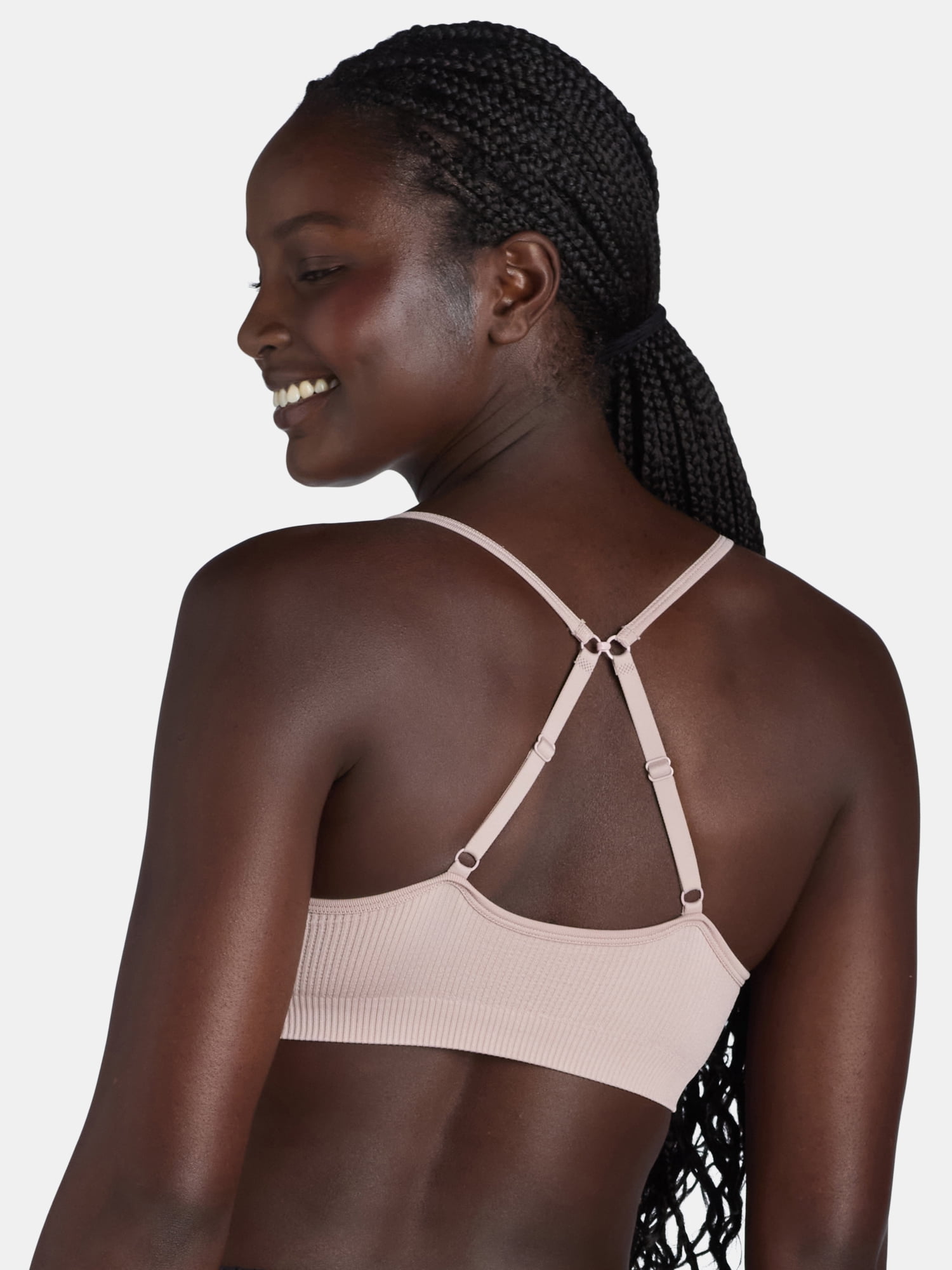 No Boundaries Seamless Ribbed Triangle Bralette, Sizes XS-XXXL