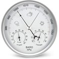 thumbnail image 1 of Estación meteorológica, barómetro de esfera analógica con termómetro, higrómetro y mediciones de presión de aire, diseñado para brindar simplicidad y fácil lectura, 1 of 5