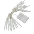 thumbnail image 1 of Guirnalda de luces LED con forma de cono de hielo, 20LED, impermeable, carámbano, guirnalda de luces para vacaciones, Navidad, decoración interior de dormitorio, 9,8 pies, 1 of 14