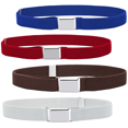 thumbnail image 2 of Buyless Fashion Kids Boys Toddler Adjustable Elastic Stretch Belt With Buckle - 4 Pack - 5122-BRW/GRY/RED/RYL, 2 of 8