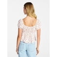 thumbnail image 3 of No Boundaries Picot Trim Babydoll Top, Women’s XXS-XXL, 3 of 5