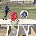 thumbnail image 5 of Dkelincs 4 Wheels Dog Stroller for Medium Cats and Dog with Cup Holder, Red, 5 of 7