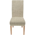 thumbnail image 3 of Beige Abstract Dining Chair Covers Set of 6, Dining Chair Slipcovers Removable Stretch Spandex Chairs Covers Decoration Hotel Wedding Banquet Kitchen Celebration Ceremony, 3 of 7