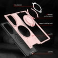 thumbnail image 4 of Designed for Samsung Galaxy Z Fold 7 Magnetic Hard Case, Compatible with Magsafe, Rugged 360 Rotating Ring Kickstand Heavy Duty Shockproof Protection Phone Case for Samsung Galaxy Z Fold 7, Pink, 4 of 8