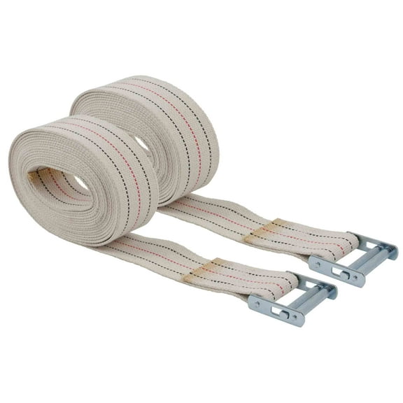(2 Pack) 2" x 15' Piano Moving Strap with Roller Buckle, Made From Cotton Webbing
