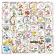 thumbnail image 1 of Pegatinas vintage con motivos florales, 50 unidades, para llevar un diario, impermeables, 1 of 2