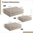 thumbnail image 5 of Nesting Jewelry Box Set, 3-Piece PU Leather Decorative Box with Velvet Lining & Golden Handles, Modern Stackable Organizer for Dresser, Closet, Watch Storage, 5 of 6